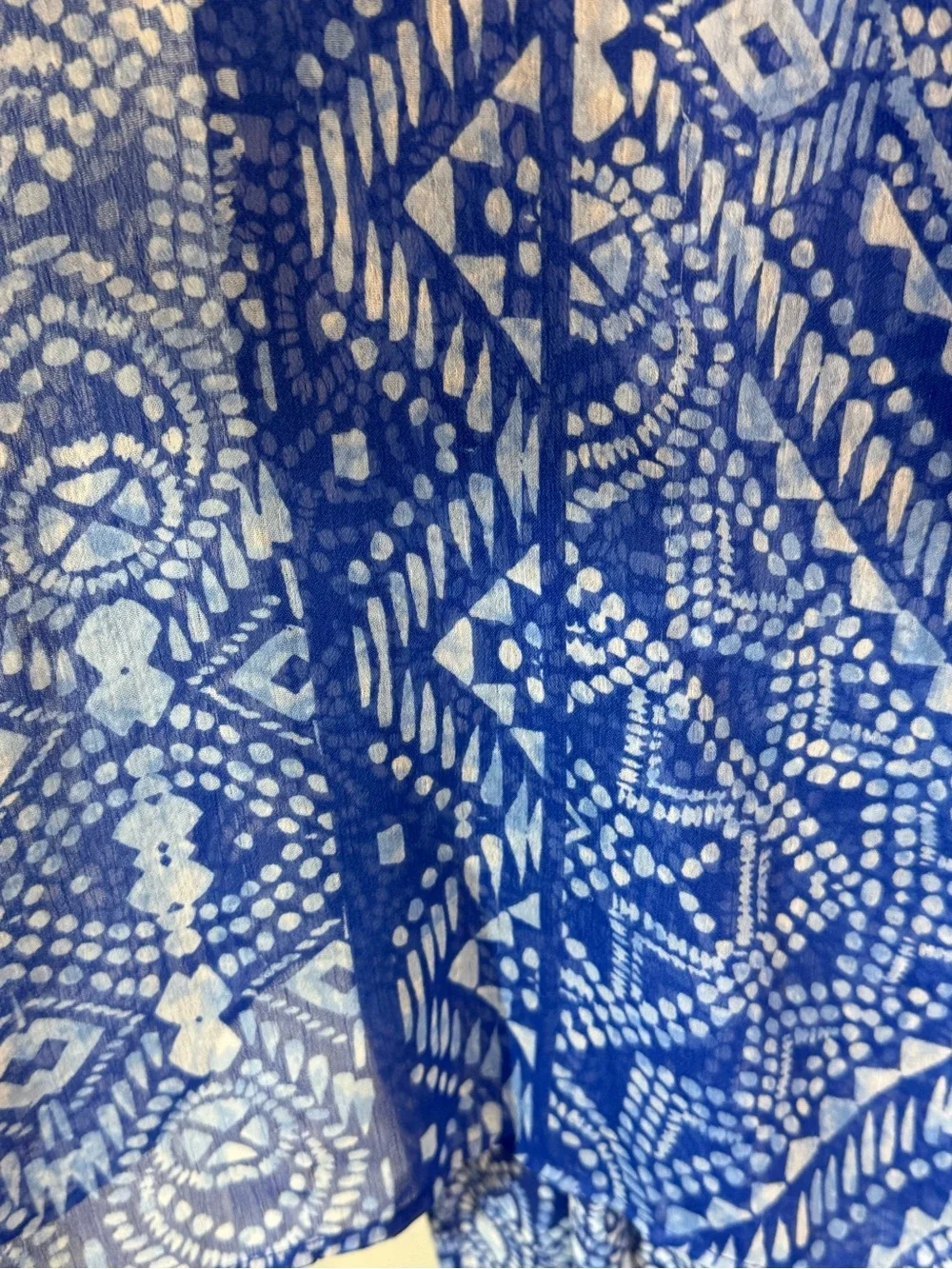 Ruby Rd. Royal Blue Geometric Scoop Neck Tunic - Picture 3 of 6